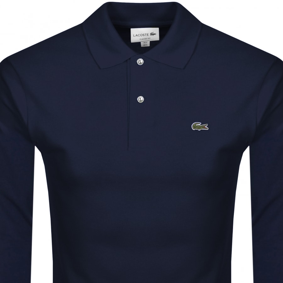 Alternative Image for ProductLacoste Long Sleeved Polo T Shirt Navy2